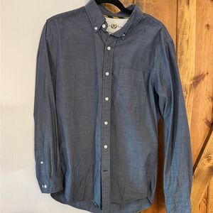 Club Room Dark Blue Casual Button-Down Shirt